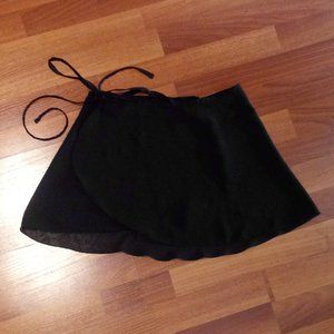 Mirella Ballet Skirt - 12” Black Wrap Georgette St
